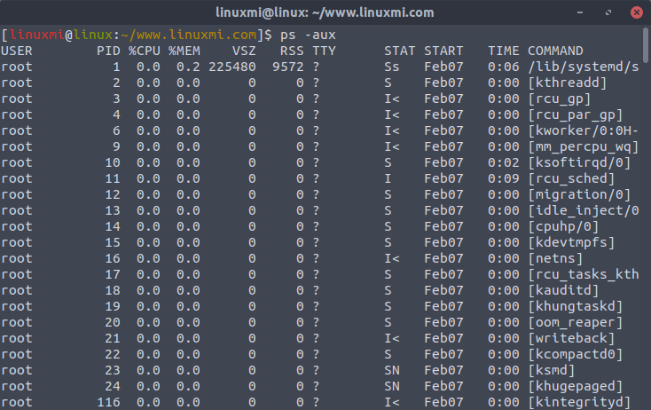 Linux常用命令 ps 入门基础教程